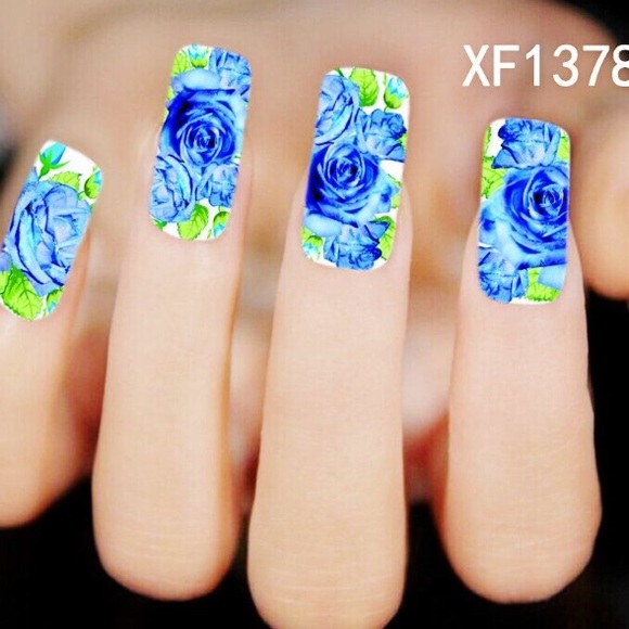 3 for $12 Nail Art Waterslide Tattoo Pink floral - Picture 6 of 7